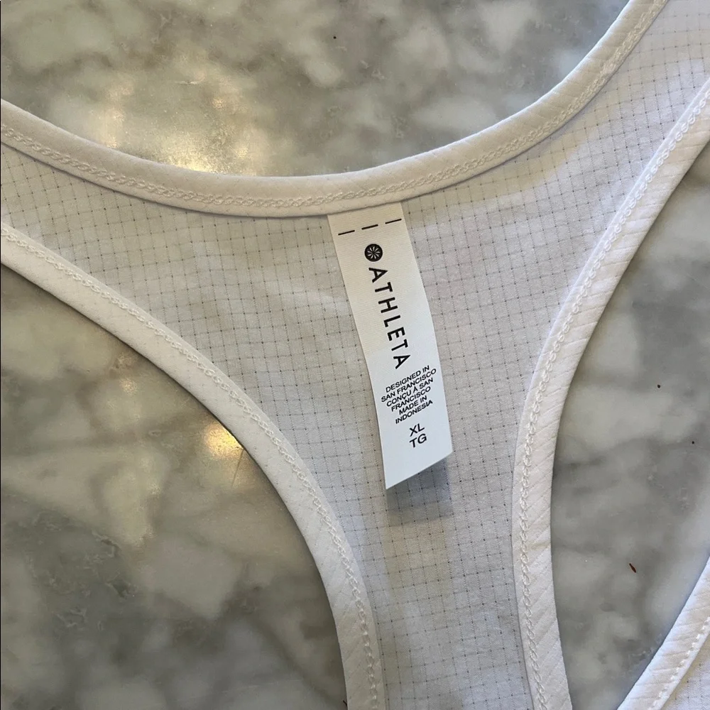 White Racerback Tank Top nwt - Picture 2 of 3